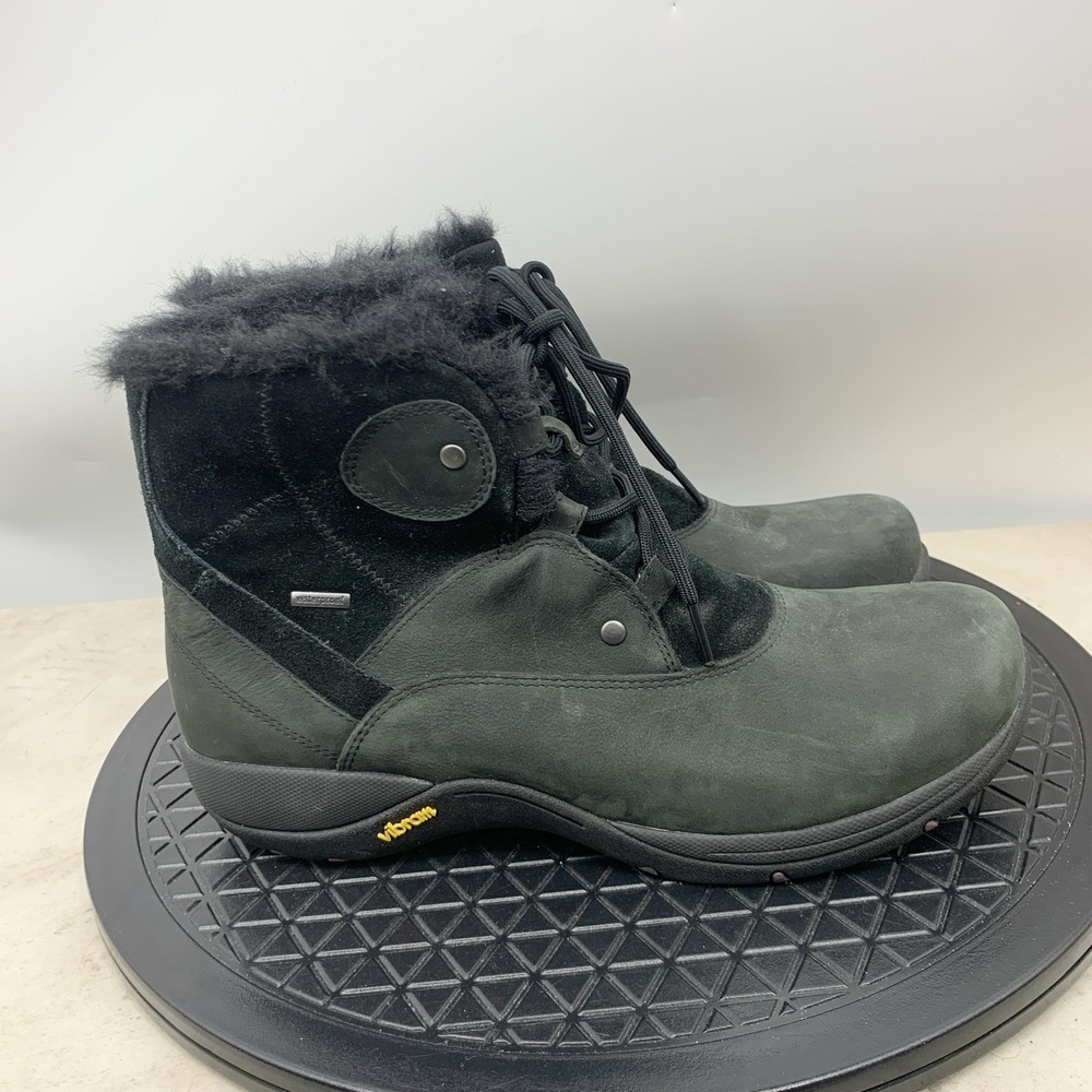 Dansko Candice Boots Women 42 Size‎ 11.5 12 Shoes Black Leather Suede Fur Lined